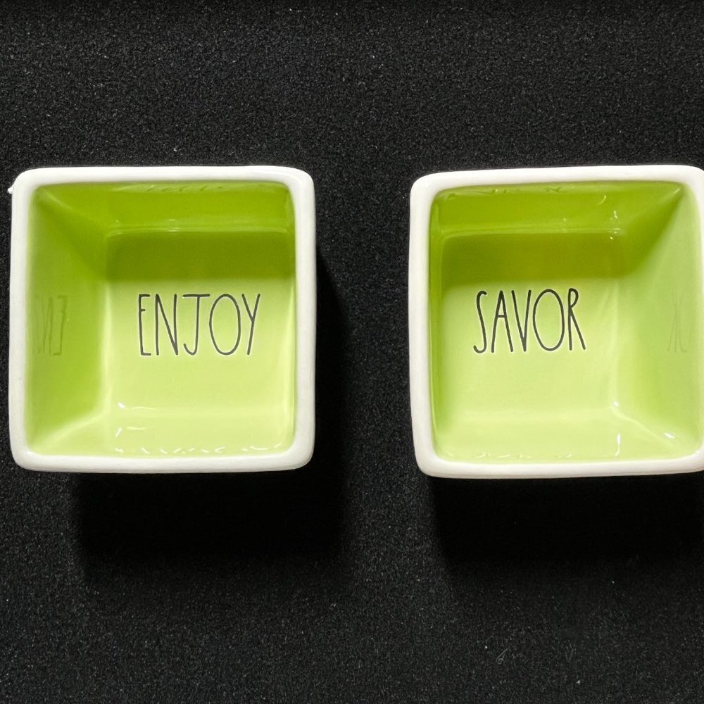 Rae Dunn Savor & Enjoy 3x3 Snack Set-FREE SHIPPING